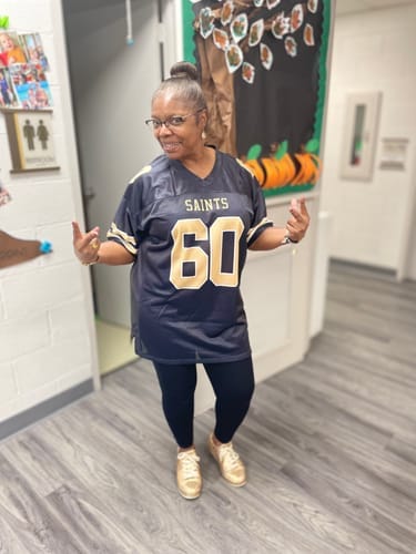 Customer photo review of Custom Red White-Gold Classic Style Mesh Authentic Football Jersey