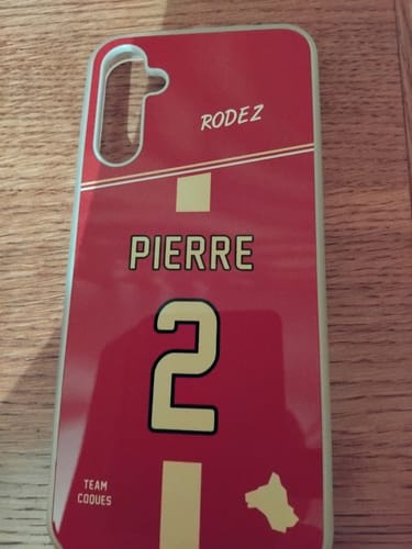 Customer photo review of Coque foot RODEZ personnalisable - TEAMCOQUES