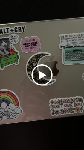 Customer video review of Floral Moon Sticker