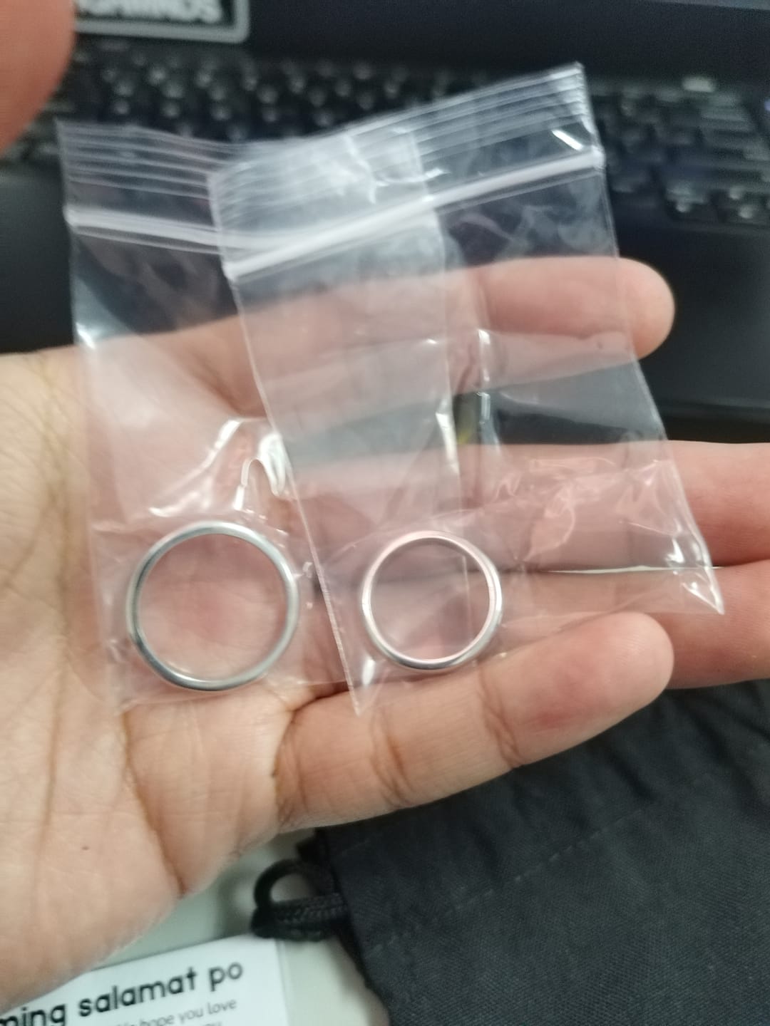 Customer photo review of Classic Plain Wedding Rings