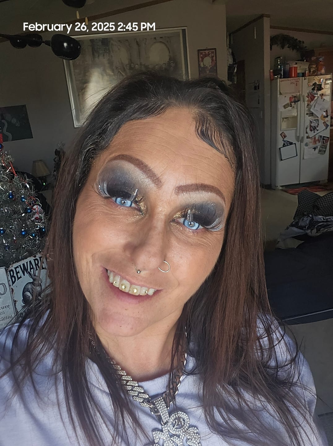 Customer photo review of Cosplay KOI Blue Colored Contact Lenses