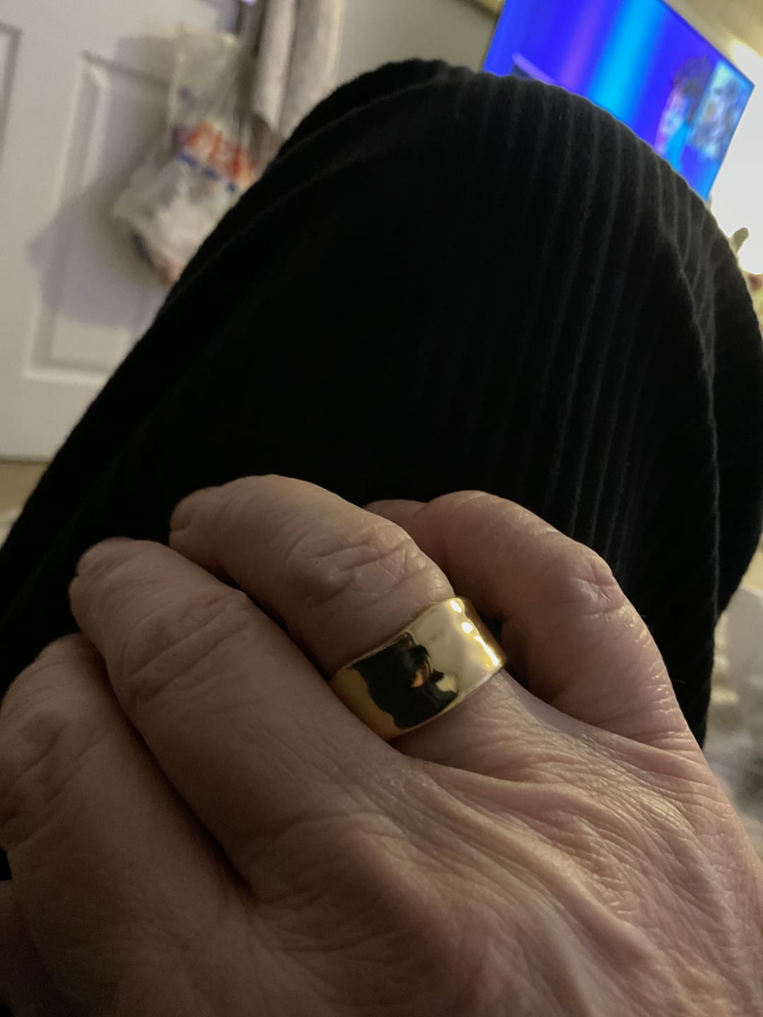 Customer photo review of Textured Band Ring