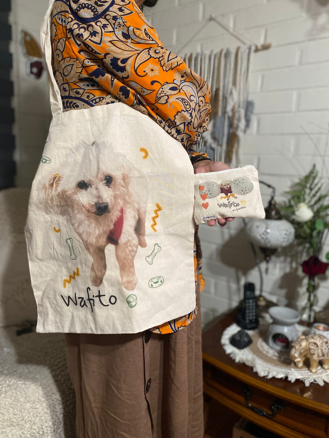 Customer photo review of Tote Bag Personalizada Mascota