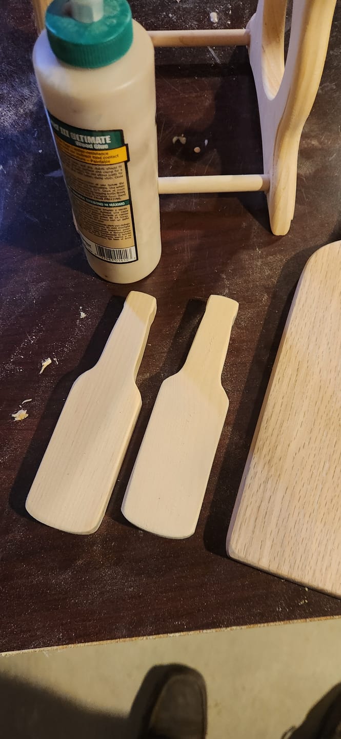 Customer photo review of 18x5" Wine Bottle Serving Board Acrylic Router Template