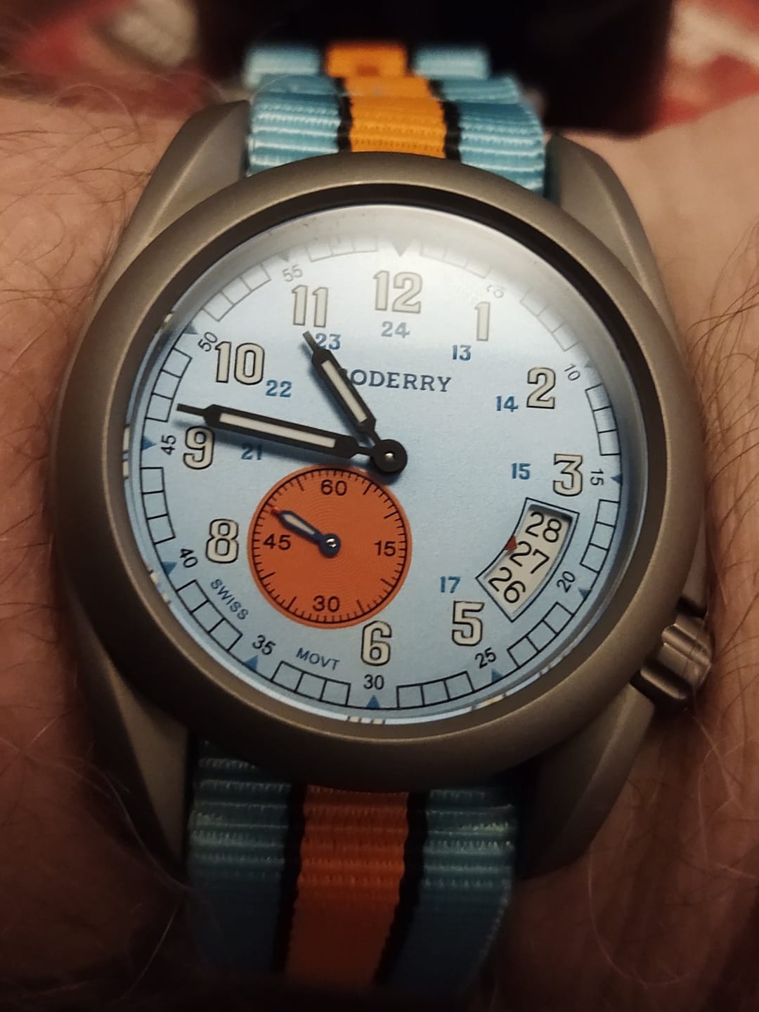 Customer photo review of VOYAGER 38 - 100M Waterproof Titanium Field Watch | 917G