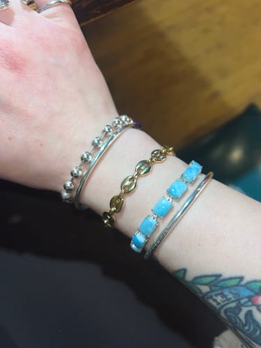 Customer photo review of Puffy Coffee Bean Chain Bracelet