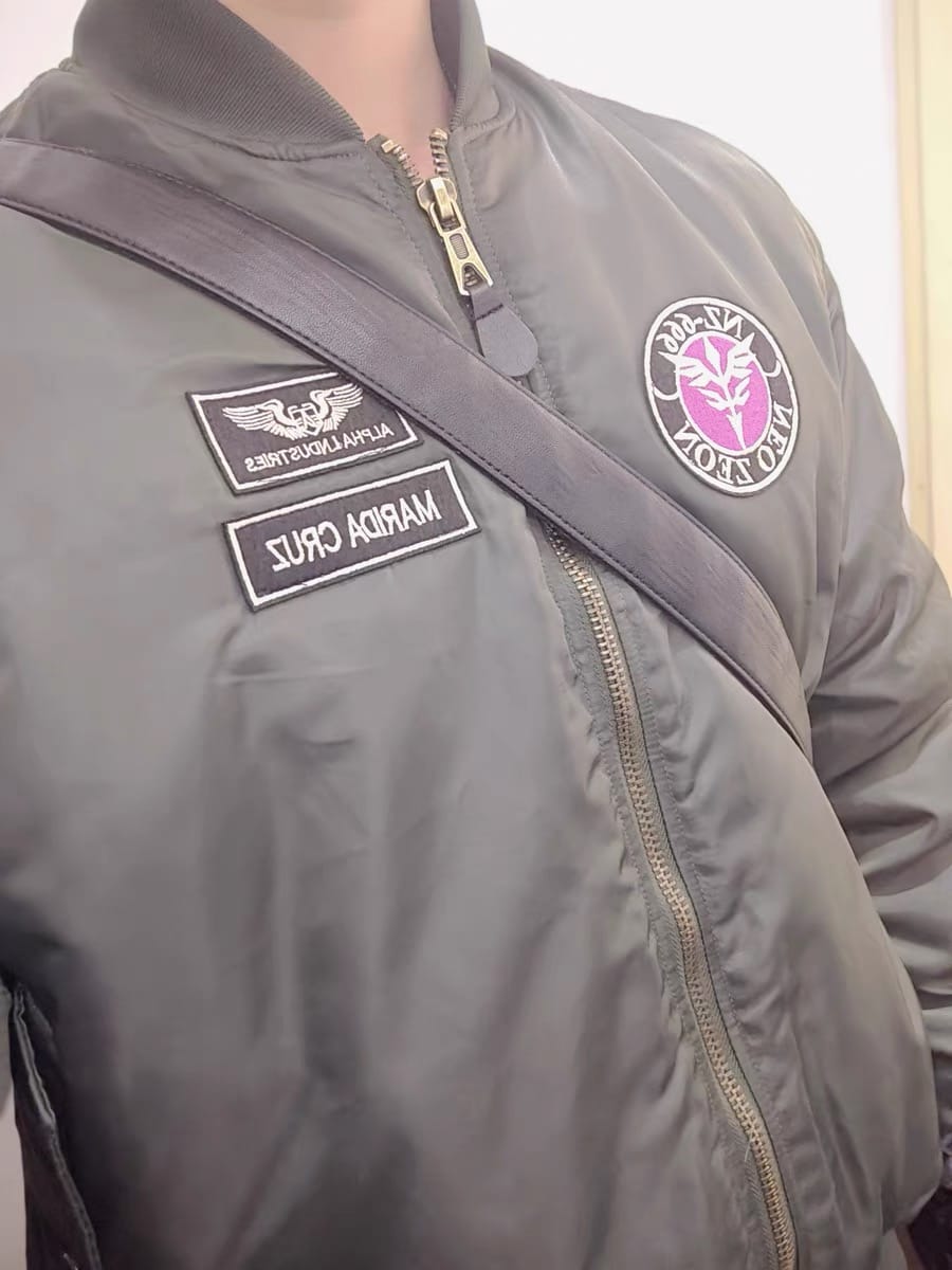 Customer photo review of Neo-Mecha Pilot Tribute Flight Jacket