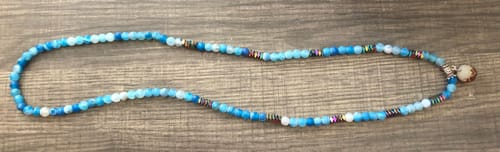 Customer photo review of Relaxing Blue Onyx Stone Mala