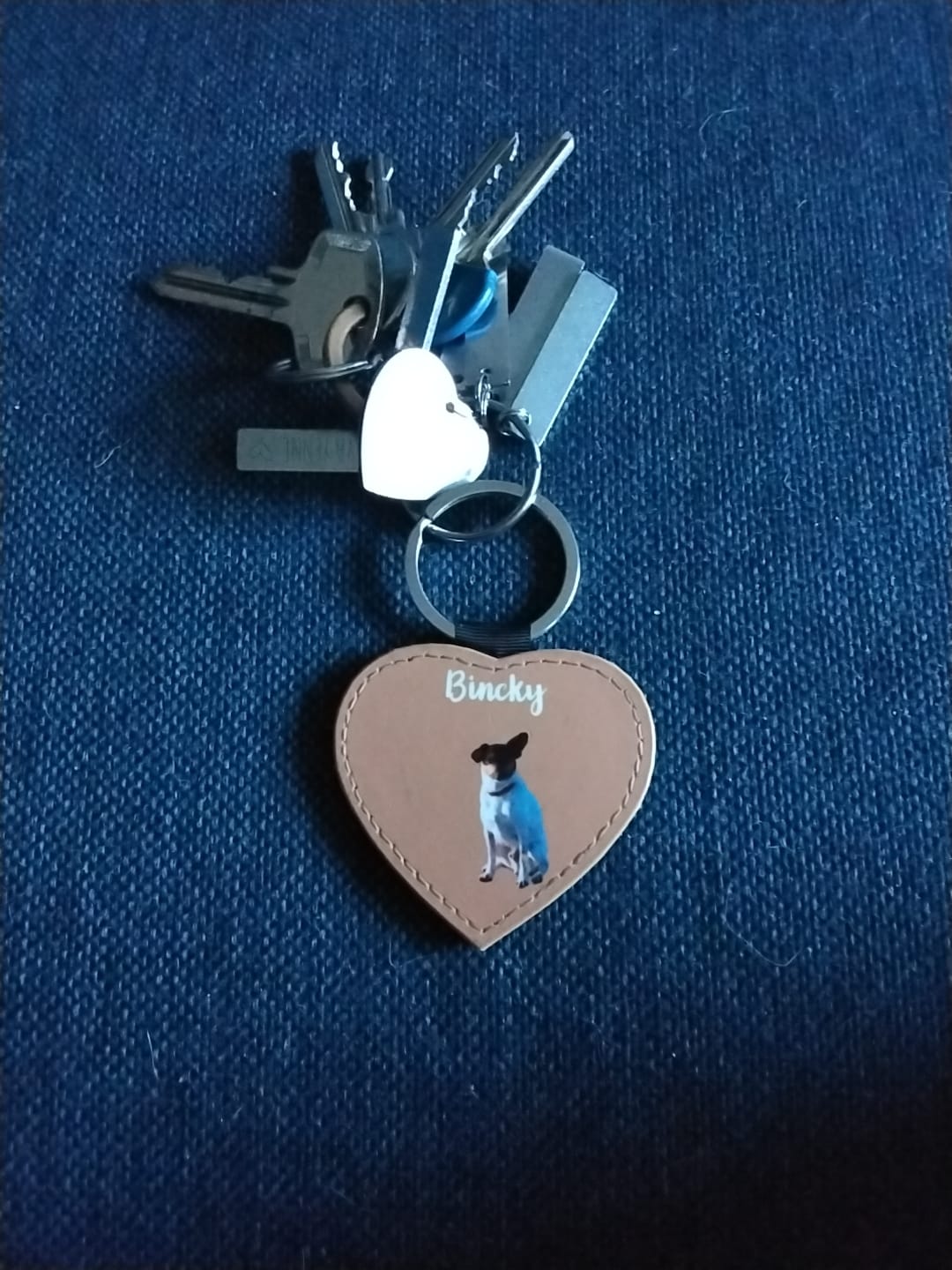 Customer photo review of Huisdier portret - Gepersonalliseerde sleutelhanger