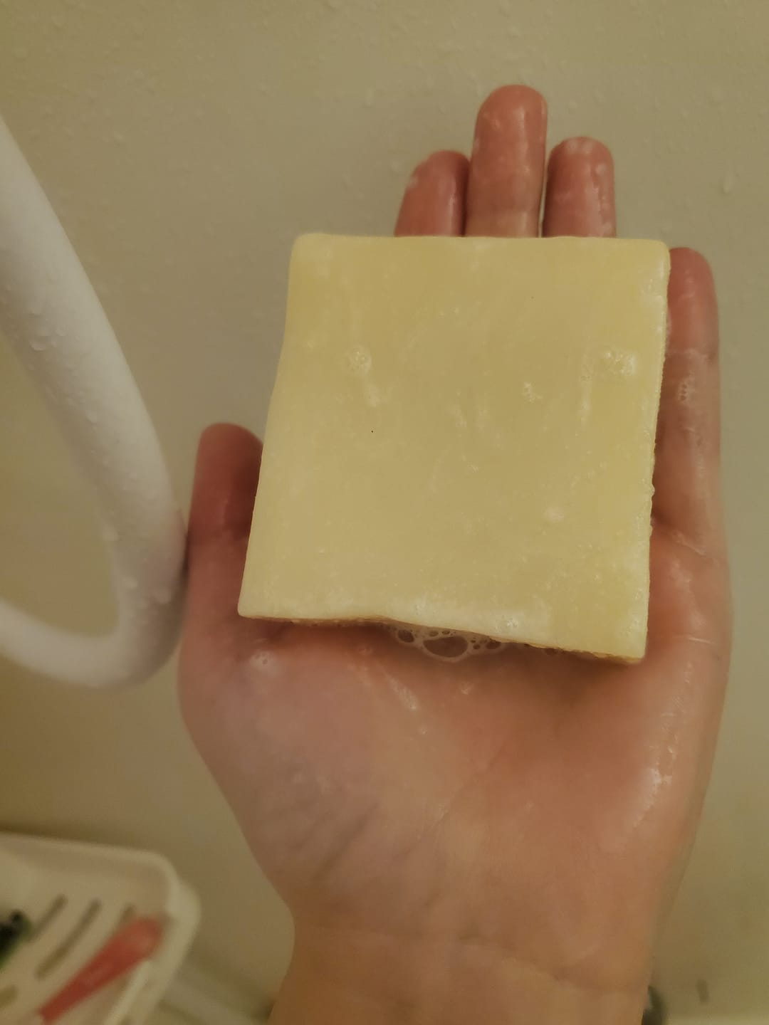 Customer photo review of Tallow Shampoo Bar