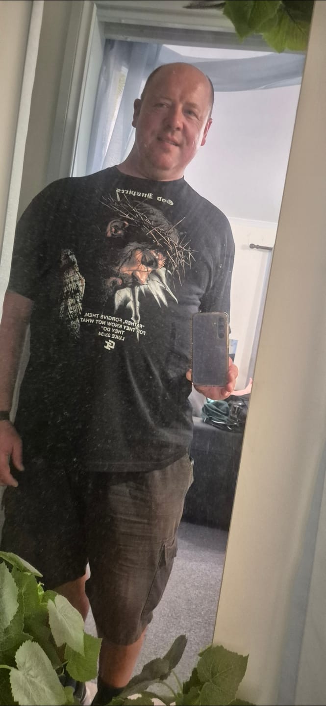 Customer photo review of 'The Word of Forgiveness' Staple T-Shirt