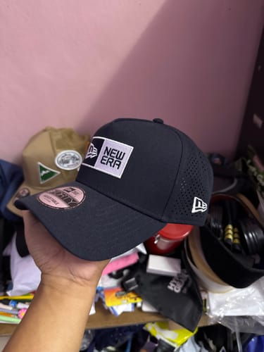 Customer photo review of 9FORTY A-Frame Laser Perforated Box Logo Navy Snapback