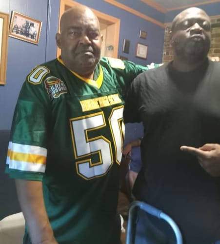 Customer photo review of Custom White Royal-Black Classic Style Mesh Authentic Football Jersey