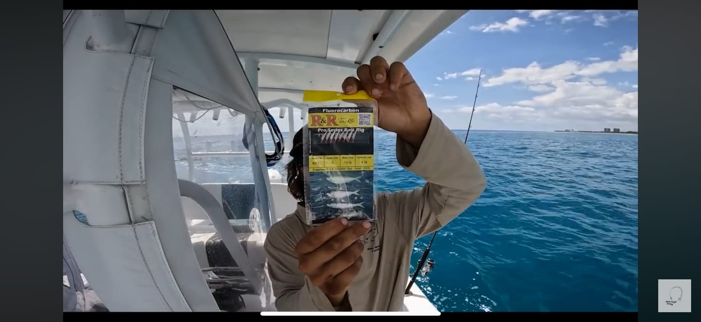 Customer photo review of RFR Pro Series Fluorocarbon Bait Rigs - 8 Red hooks with fish skin & red heads