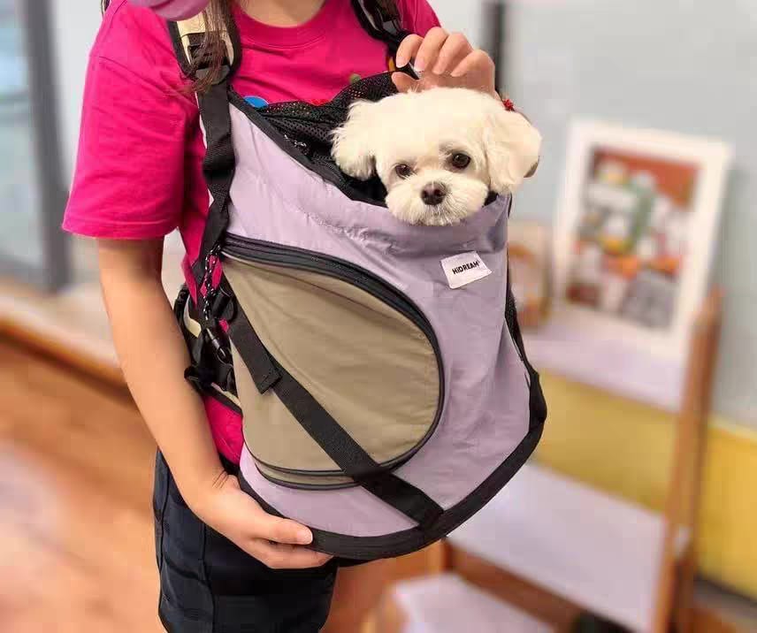 Customer photo review of Comfortable Labor-saving Front Pet Carrier