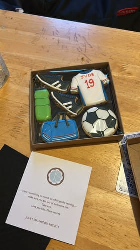 Customer photo review of Football Biscuit Box