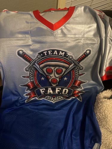 Customer photo review of Custom Black Gotham Green-White Classic Style Mesh Authentic Football Jersey