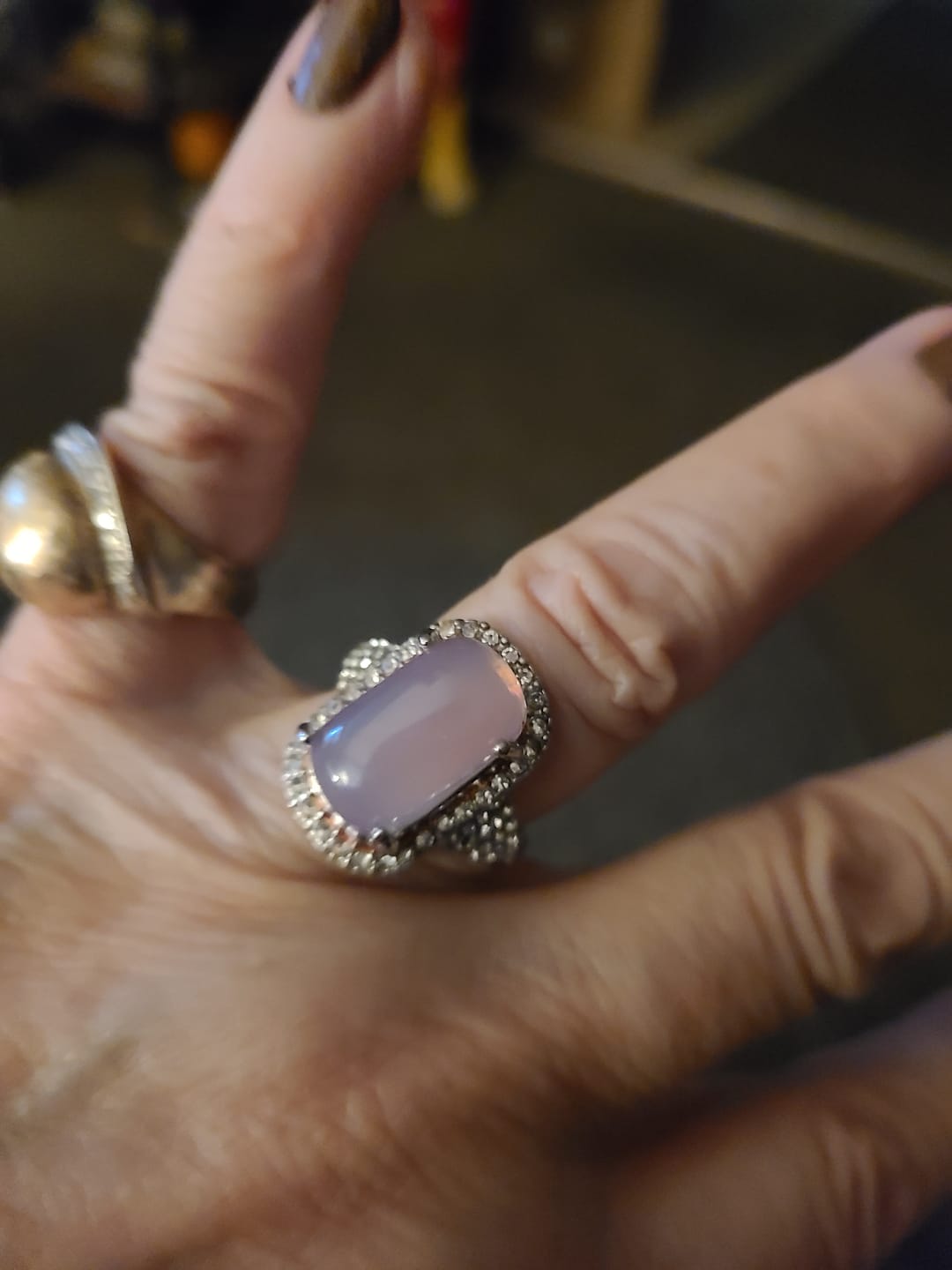 Customer photo review of Fashion Taro Crystal Amethyst Ring