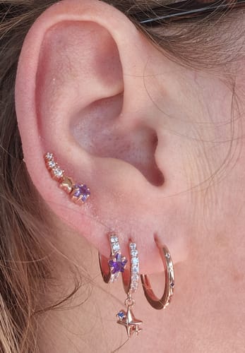 Customer photo review of Boucle d'oreille anneau Lyra