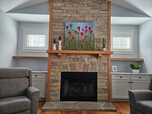 Customer photo review of Modern 3" Thick Floating Shelves