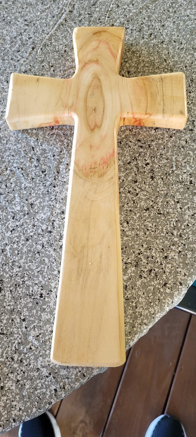 Customer photo review of 15x8" Flared Cross Acrylic Router Template