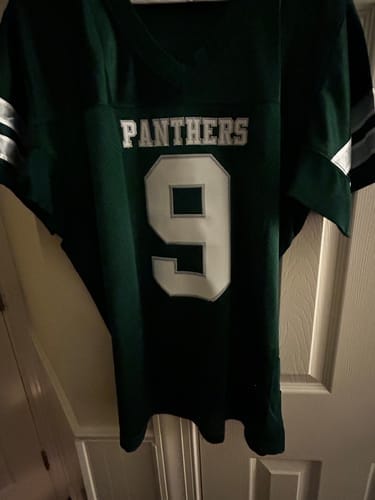 Customer photo review of Custom Black Vegas Gold-White Classic Style Mesh Authentic Football Jersey