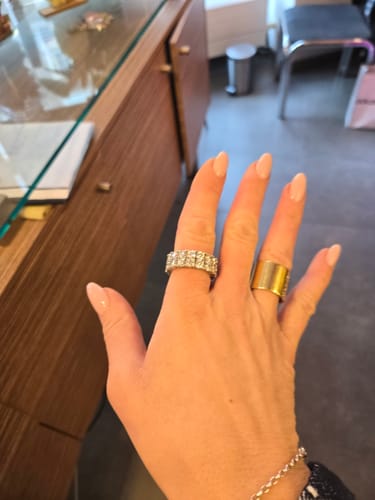 Customer photo review of MOISSANITE DOUBLE ETERNITY RING. - WHITE GOLD