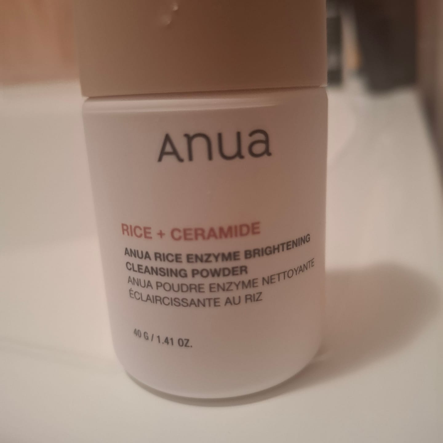 Customer photo review of Enzīmu pūderis ar rīsiem mirdzuma piešķiršanai ādai Anua Rice Enzyme Brightening Cleansing Powder