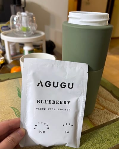Customer photo review of 多效乳清蛋白飲－隨手包｜藍莓牛奶