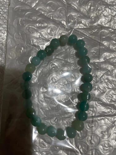 Customer photo review of Blue Apatite Beads Bracelets