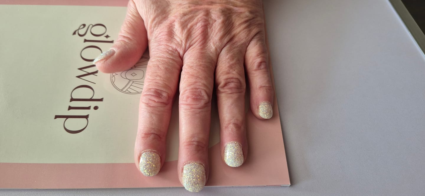 Customer photo review of Diamond White Dipping Powder