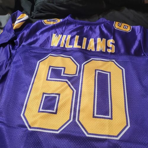 Customer photo review of Custom Kelly Green White-Gray Classic Style Authentic Football Jersey