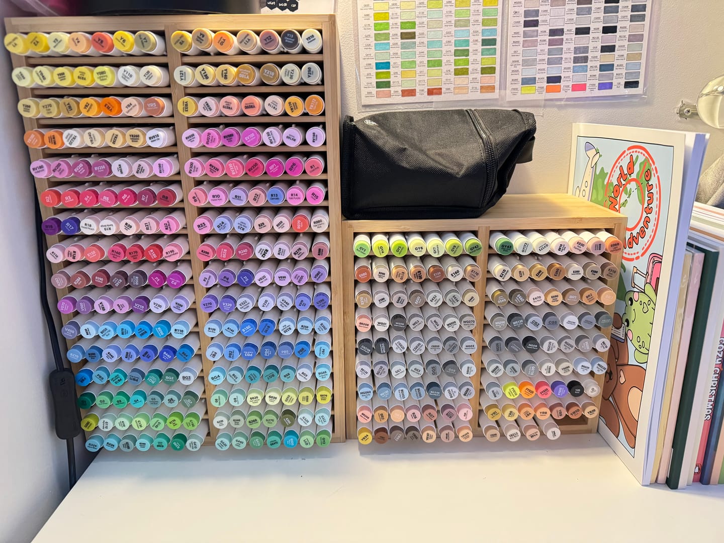 Customer photo review of Ohuhu Bamboo Marker Organizer (Europe Only)