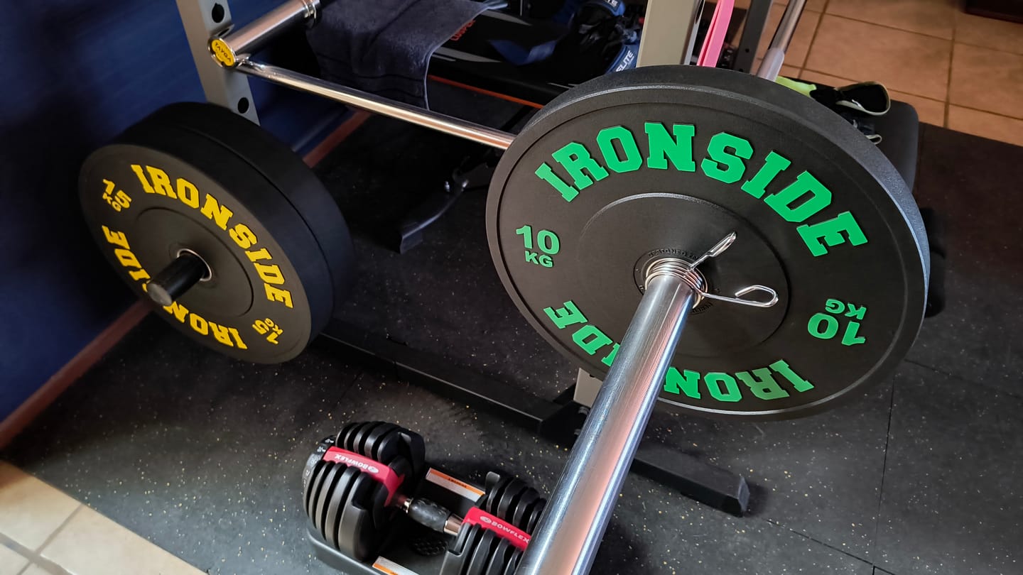 Customer photo review of Discos Olímpicos Pro Bumper IRONSIDE (KG)