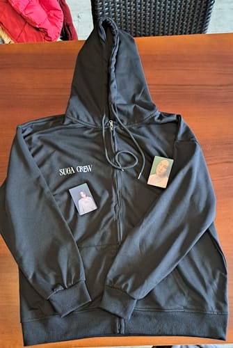 Customer photo review of Unisex SUGA D-DAY Loose Black Zipper Hoodie
