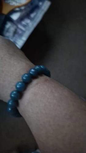 Customer photo review of Blue Apatite Beads Bracelets