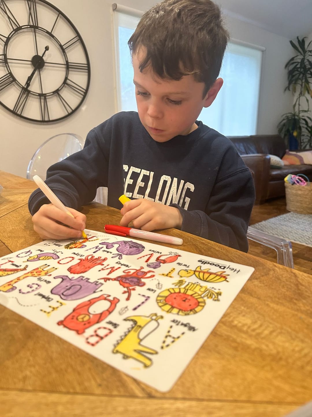 Customer photo review of Into The Wild Mini Colouring & Doodle Mat