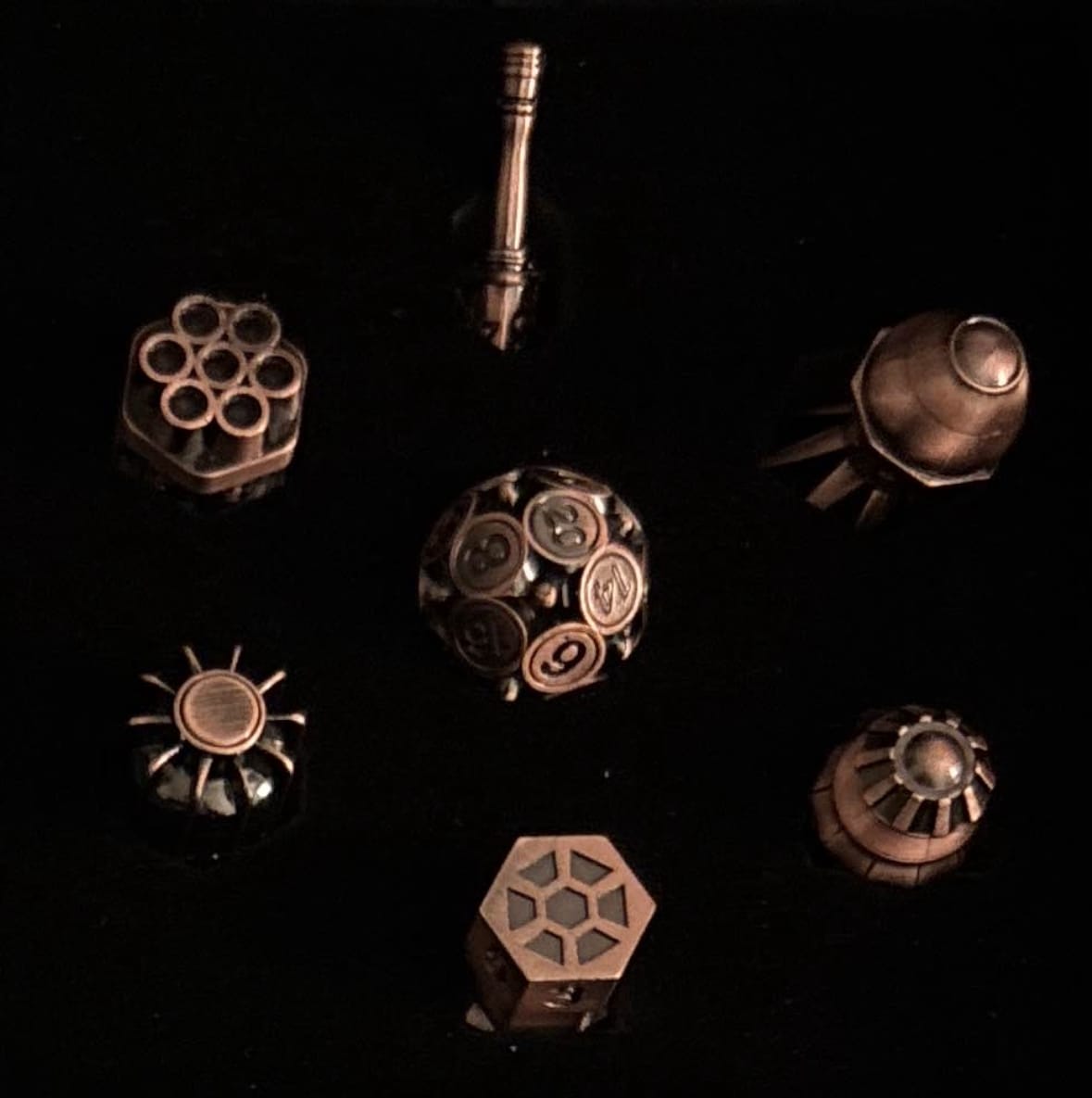 Customer photo review of Mystery Metal Dice Set Subscription