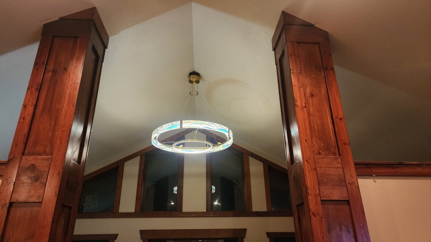 Customer photo review of WOMO Enamel Round Brass Chandelier-WM2335
