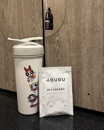 Customer photo review of 多效乳清蛋白飲－隨手包｜藍莓牛奶