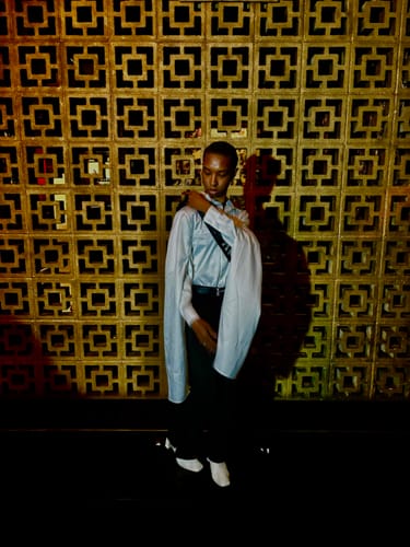 Customer photo review of Mens Irregular Flared Long-sleeved Loose Shirts SKUI53025