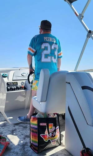 Customer photo review of Custom White Royal-Black Classic Style Mesh Authentic Football Jersey