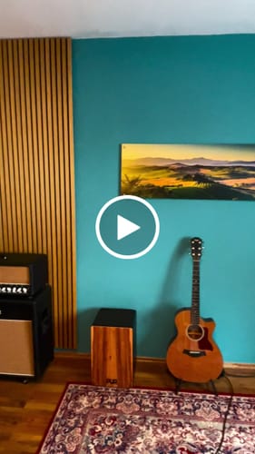 Customer video review of Akustikpaneele Rustikale Eiche - 240 cm x 60 cm
