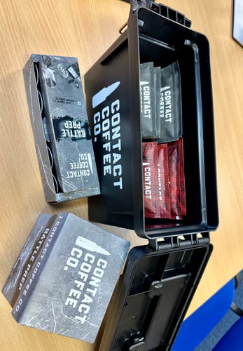 Customer photo review of Single Serve Coffee Bags - Battle Prep