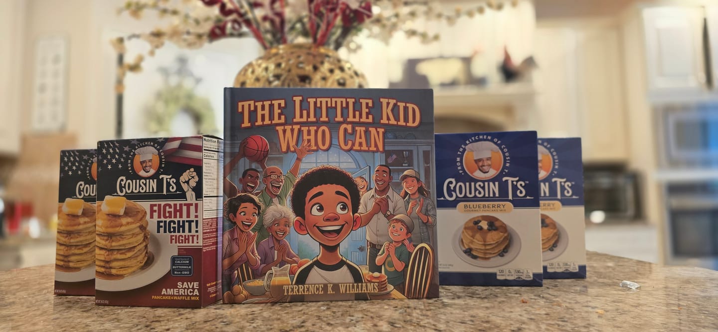 Customer photo review of Cousin T's Gourmet Blueberry Pancake Mix