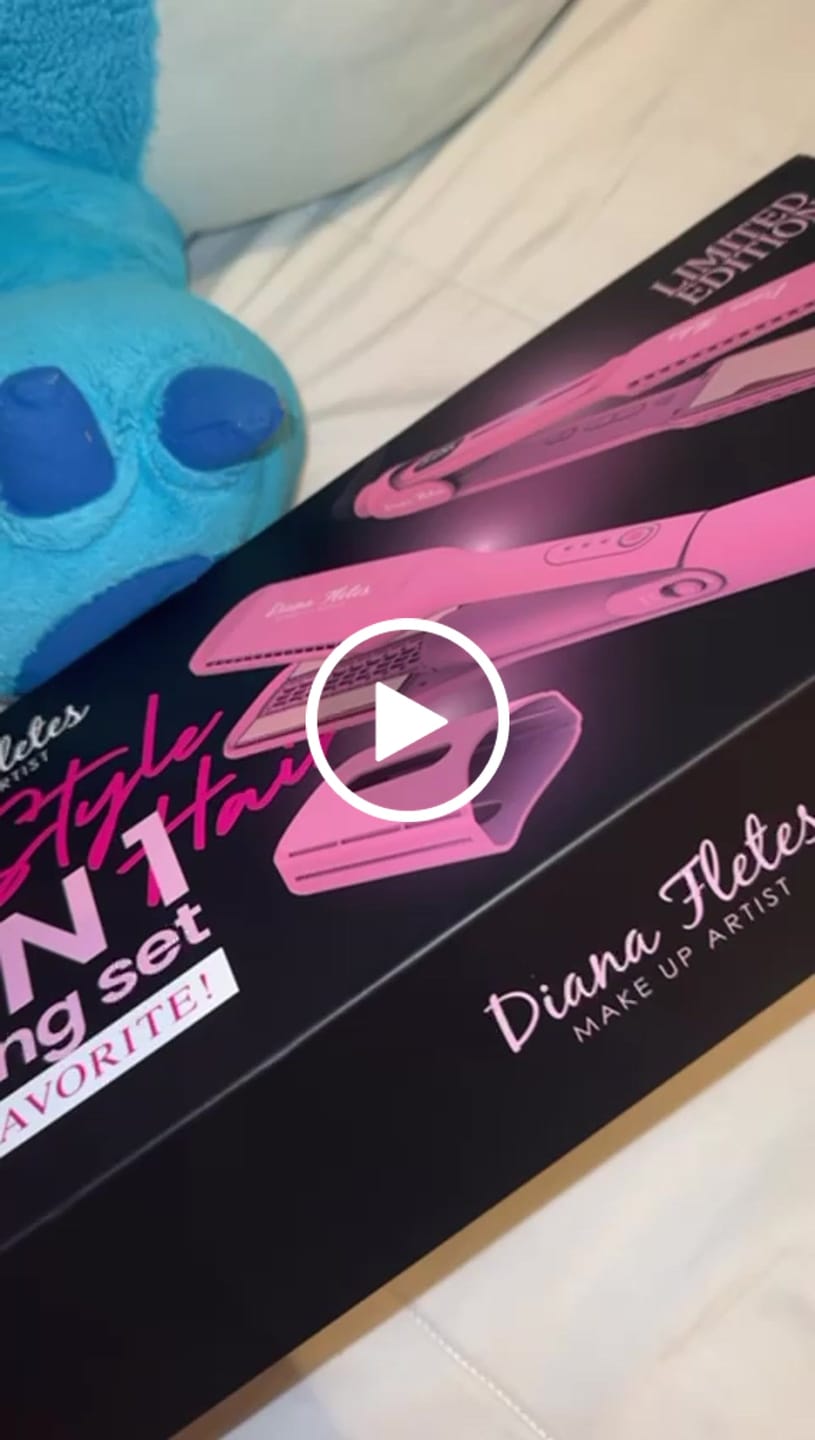 Customer video review of Set Plancha Profesional Infrarroja + Plancha 2 En 1 Diana Fletes Para Cabello Mojado TITANIUM GALVANIZADO