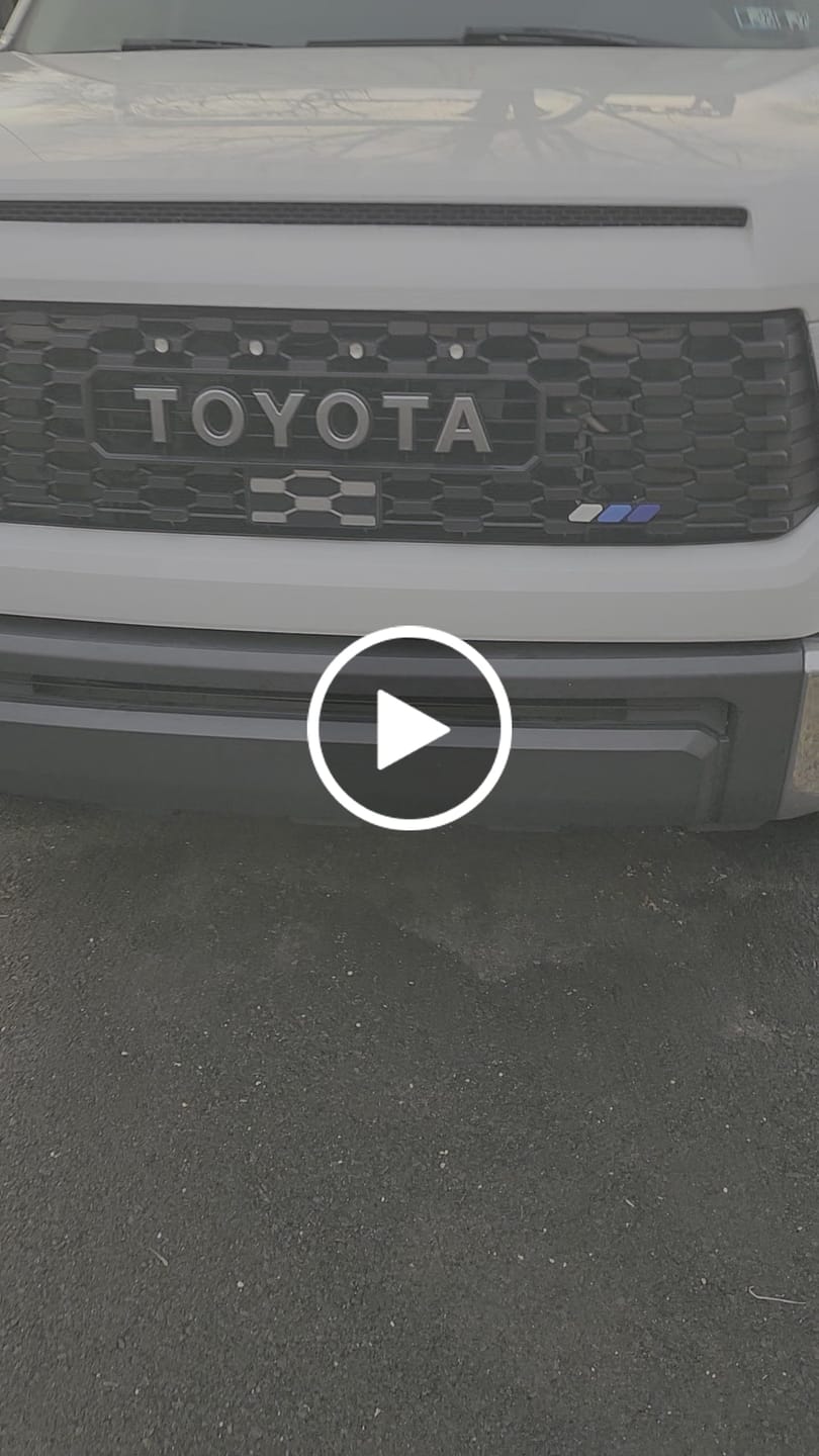 Customer video review of TRI-COLOR TRD PRO GRILLE BADGE EMBLEM