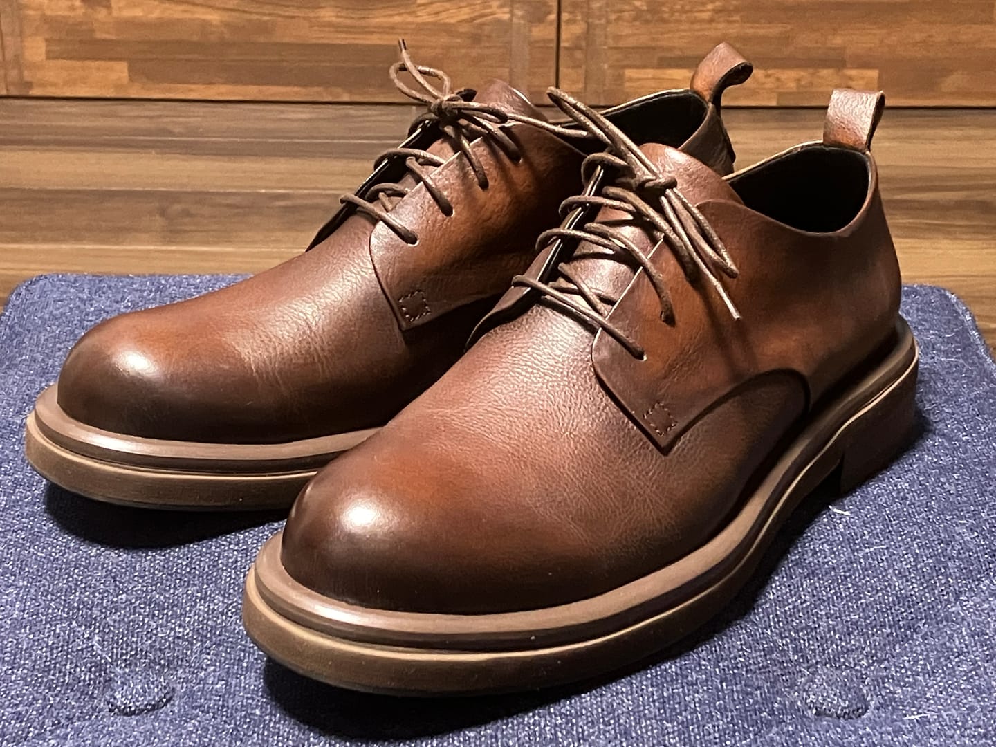 Customer photo review of Business&Casual　カラーラビング加工本革ダービーシューズ