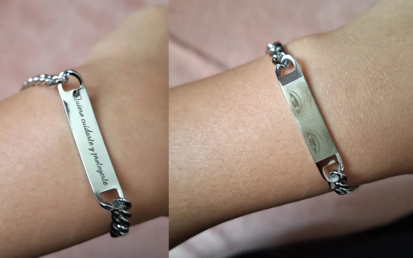 Customer photo review of Pulsera Eslabones Personalizada