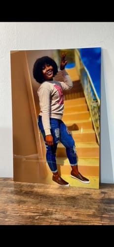Customer photo review of Personalized Metal Photo Print